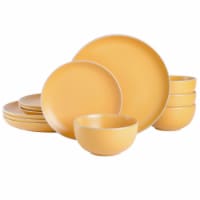 Gibson Home Rockaway 12pc Dinnerware Set - Yellow