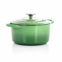 Crock Pot 124966.02 3 Quarts Artisan Enameled Cast Iron Dutch Oven, Pistachio Green - 2 Piece
