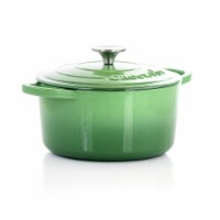Crock Pot 124966.02 3 Quarts Artisan Enameled Cast Iron Dutch Oven, Pistachio Green - 2 Piece