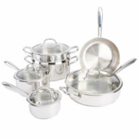 Kenmore Devon 10-Piece Stainless Steel Cookware Set