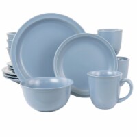Gibson 127266.16 Siam Stoneware Dinnerware Set, Blue - 16 Piece