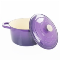 Crock Pot 128606.02 7 Quart Artisan Enameled Cast Iron Dutch Oven with Lid, Lavender - 2 Piec