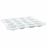 Martha Stewart White Ceramic Deviled Eggs Serving Platter