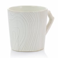 Martha Stewart Wood Pattern Stoneware Mug Set - White - 6 Pack