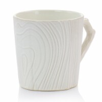 Martha Stewart Wood Pattern Stoneware Mug Set - White - 6 Pack