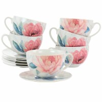 Martha Stewart Peony Tea Cup and Saucer