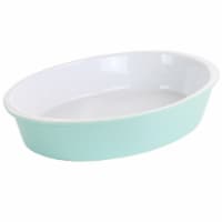 Martha Stewart Mint Stoneware Oval Baker
