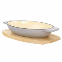 Martha Stewart Deep Au Grain Cool Grey Birch Wood Tray