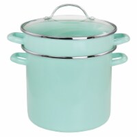 Martha Stewart Stock Pot with Steamer - Aqua