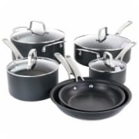 Martha Stewart Matte Black Nonstick Hard Aluminum Cookware Set