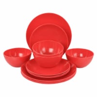 Martha Stewart Melamine Dinnerware Set - Red