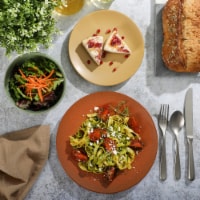 Gibson Elite Capetown Assorted Color Reactive Glaze Round Stoneware Dinnerware Set