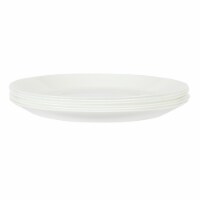 Gibson Home Ultra Round 6 Pack Opal Glass Break and Chip Resistant Dinner Plates