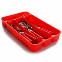Gibson 69560.24 24 Piece Casual Living Flatware Set, Red