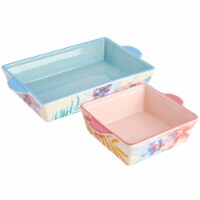 Spice by Tia Mowry Goji Blossom 2-Piece Hand-Painted Ceramic Bakeware