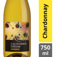 California Dream Chardonnay White Wine Bottle