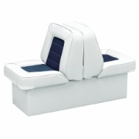 Wise 8WD505P-1-924 10 in. Base Lounge Seat, White & Navy