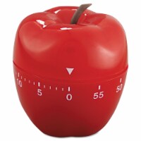 Baumgartens Red Apple Timer - 1 Hour - For Office, Classroom - Red