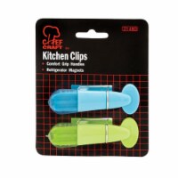 Chef Craft 6214357 Chef Craft Plastic Magnetic Clips, Assorted Colors - 2 Piece