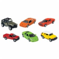 Toysmith 04868 4.5 in. Assorted Styles Die-cast Pull-Back Fresh Metal Power Racers
