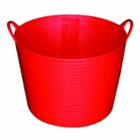 Little Giant FT11RED 11 Gal. Heavy Duty Farm Bucket Rubber Flex Tub with Handles