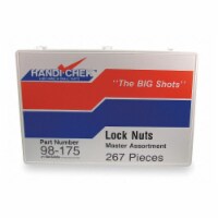Itw Bee Leitzke Hex Locknut Asst,Nylon Insert,Zinc,267PC WWG-DISP-LNUT267