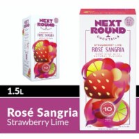 Next Round Cocktails Strawberry Lime Sangria Rose Wine Premixed Cocktail Box Perspective: Main