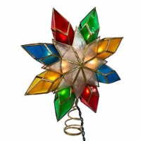 Kurt Adler (#UL0118/M) Capiz Star Multicolored 10-Light Treetop, 9.25