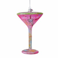 Kurt Adler 5.5  Happy Hour Blown Glass Happy Birth Cocktail Christmas Ornament