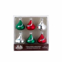 Kurt Adler Hershey's Miniature Kisses Glass Ornaments, 6-Piece Box Set, 1.5
