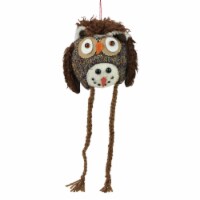 Kurt Adler 14 Storybook Garden Snowman with Plush Owl Hat Christmas Ornament