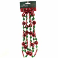 Christmas Candy Bead Garland W/Red Ball Plastic Tree Decor H2043