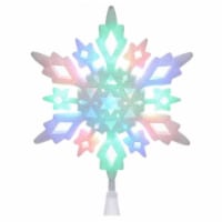 Tree Topper Finial Snowflake Tree Topper Multi Plastic Glittered Led Jel0310m