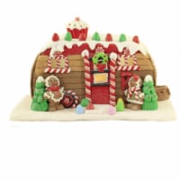 Christmas Gingerbread Camper House Clay Timer Battery Operated D3596