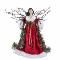 Tree Topper Finial Fabric Mache Angel Treetopper Free Standing Twing Wings J6087