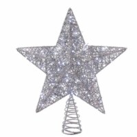 Tree Topper Finial Silver Star Led Tree Topper Metal Christmas Led Jel0317