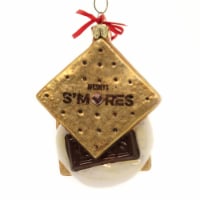 Holiday Ornaments Hershey's Smores Glass Ornament Chocolate Campfire Hy0481