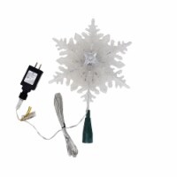 Kurt Adler 10 Clear Snowflake Treetopper with Color-Changing RGB LED Bulbs
