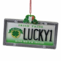 Holiday Ornament Lucky1 License Plate Polyresin Saint Partick's Day J8622