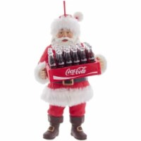 Kurt Adler Coca-Cola Santa Holding Case of Coke Ornament, 6