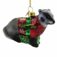 Noble Gems Christmas Badger Glass Red Sweater Nb1654