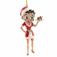 Holiday Ornament Betty Boop W/ Milk & Cookies Mrs Claus Waitress Christmas Bb2201