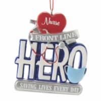Holiday Ornament Front Line Nurse Hero Polyresin Saving Lives J8625