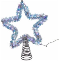 Kurt Adler (#AD1022CW) String Light Star Christmas Tree Topper Set, Silver, 12