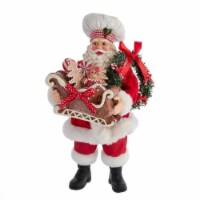 Christmas Chef Santa With Gingerbread Plastic Fabriche Sleigh Peppermint Fa0157