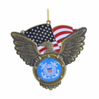 Holiday Ornament U.S. Coast Gurad Seal Christmas Eagle American Flag Cg9211