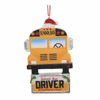 Holiday Ornament School Bus Driver Polyresin Christmas J8668