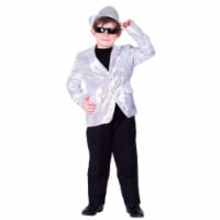 Dress Up America 737-XL Kids Silver Sequined Blazer, Extra Large - Age 14 to 16