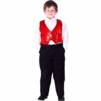 Dress Up America 747-S Kids Red Sequined Vest- Small - Age 4 to 6