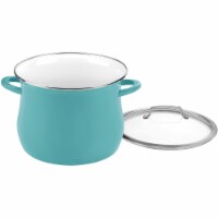 Cuisinart Contour Enamel on Stainless Steel 12 Quart Stockpot with Cover, Teal